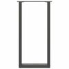 vidaXL Konsolentischbeine U-Form 2 Stk. Anthrazit 38x(72-73) cm Stahl