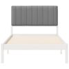 vidaXL Bettgestell mit gepolstertem Kopfteil Hellgrau 100 x 200 cm