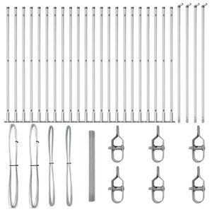 vidaXL Zaunpfosten Silber