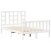 vidaXL Massivholzbett mit Kopfteil Wei&szlig;