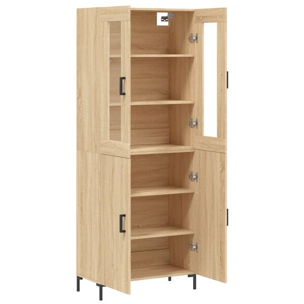 vidaXL Highboard Sonoma-Eiche 69,5x34x180 cm Holzwerkstoff