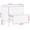 vidaXL Nachttisch 2 pcs Wei&szlig; 40 x 33 x 46 cm Massivholz Mango