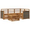 vidaXL Outdoor-Sofagarnitur 5 pcs Natur 59 x 59 x 37 cm Polyester