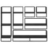 vidaXL Wandregal-Set 6 pcs Schwarz Eichen-Optik 100 x 25 x 30 cm
