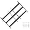 vidaXL Sicherheitsgitter f&uuml;r Fenster mit 3 Querstangen 3 stk. 43-74 cm