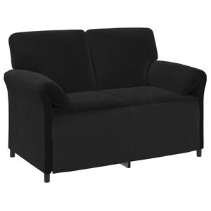 vidaXL 2-Sitzer Sofa Schwarz 138 x 83 x 95 cm Samt