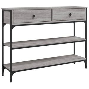 vidaXL Konsolentisch Grau Sonoma 100x25x75 cm Holzwerkstoff