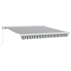 vidaXL Markise Einziehbar Anthrazit und Wei&szlig; 3x2,5 m Stoff & Aluminium