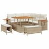 vidaXL Gartensofa-set 8 Stk. Beige Poly-Rattan