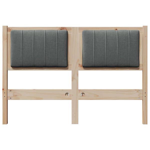 vidaXL Gepolstertes Kopfteil Braun 120 cm Massives Kiefernholz