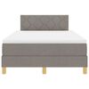 vidaXL Boxspringbett mit Kissen mit Kopfteil Taupe 120 x 190 cm Stoff