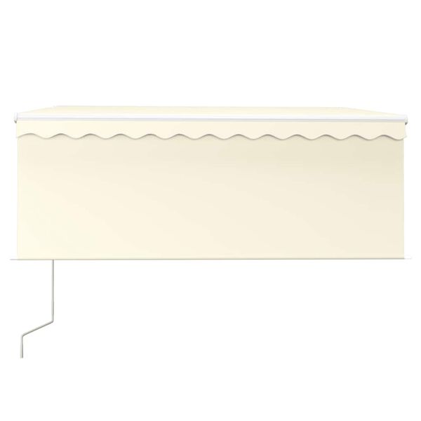 vidaXL Markise Automatisch mit Rollo LED Windsensor 3x2,5 m Creme