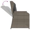 vidaXL 5-tlg. Garten-Lounge-Set mit Kissen Grau Poly Rattan