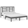 vidaXL Massivholzbett Grau Kiefer 135x190 cm
