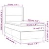 vidaXL Boxspringbett mit Matratze & LED Creme 80x200 cm Kunstleder