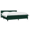 vidaXL Boxspringbett mit Matratze Dunkelgr&uuml;n 200x210 cm Samt