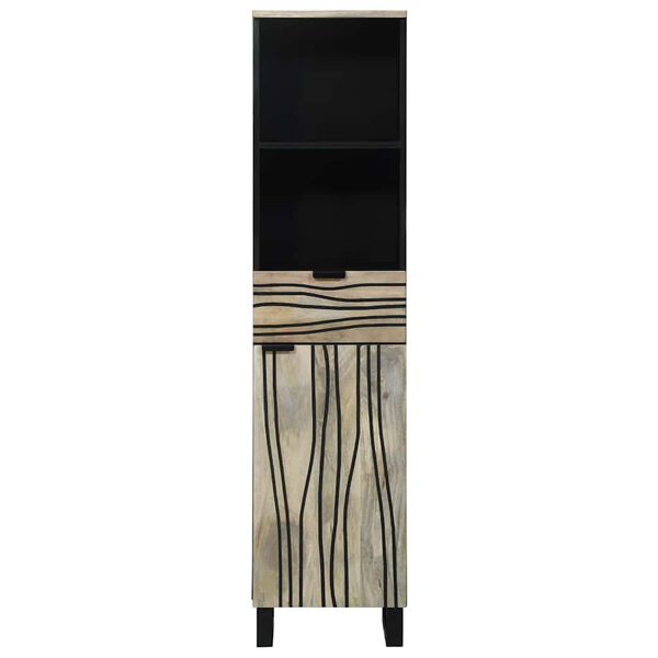 vidaXL Waschbeckenschrank mit T&uuml;r Wei&szlig; 38 x 33 x 160 cm Holzwerkstoff