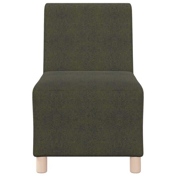 vidaXL Sofa-Stuhl ohne Armlehnen Armeegr&uuml;n 55 cm Wildleder-Optik