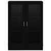 vidaXL Vitrinenschrank Schwarz 82,5x30,5x115 cm Holzwerkstoff
