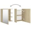 vidaXL Bad-Spiegelschrank Sonoma-Eiche 62,5x20,5x64 cm Holzwerkstoff