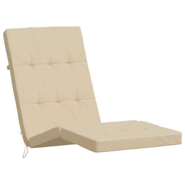 vidaXL Liegestuhl-Auflagen 2 Stk. Beige Oxford-Gewebe
