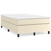 vidaXL Boxspringbettgestell Creme 120x200 cm Kunstleder