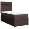 vidaXL Boxspringbett mit Matratze Dunkelbraun 100x200 cm Stoff