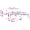 vidaXL Bettrahmen Wachsbraun 150 x 200 cm Massives Kiefernholz