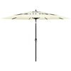 vidaXL Sonnenschirm mit Aluminium-Mast 3-lagig Sandfarbe 3 m