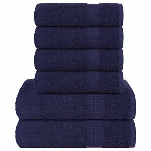 vidaXL 6-tlg. Handtuch-Set FROGN Marineblau 360 g/m&sup2;
