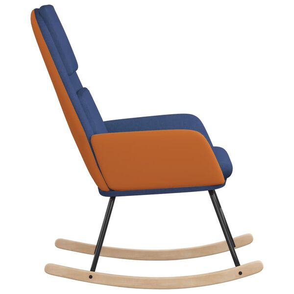 vidaXL Schaukelstuhl Blau Stoff