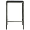 vidaXL 3-tlg. Gartenbar-Set mit Kissen Poly Rattan Grau