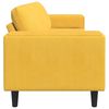 vidaXL Sofa mit Kissen Helles Gelb 250 x 77 x 76 cm Cordstoff