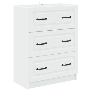 vidaXL Schubladenschrank Wei&szlig; 66 x 34,5 x 87 cm Holzwerkstoff
