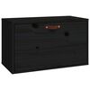 vidaXL Wandschrank Schwarz 60x30x35 cm Massivholz Kiefer