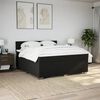 vidaXL Boxspringbett mit Matratze Schwarz 180x200 cm Stoff