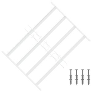vidaXL Sicherheitsgitter f&uuml;r Fenster mit 4 Querstangen 3 stk. 43-74 cm
