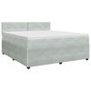 vidaXL Boxspringbett mit Matratze Hellgrau 140 x 190 cm Samt