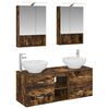 vidaXL Badezimmerm&ouml;bel-Set 5 pcs Ger&auml;ucherte Eiche