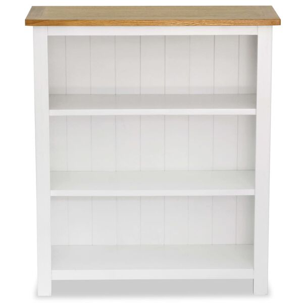 vidaXL B&uuml;cherregal 3 F&auml;cher 72x22,5x82 cm Massivholz Eiche