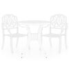 vidaXL 3-tlg. Bistro-Set Aluminiumguss Wei&szlig;