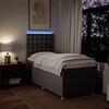 vidaXL Boxspringbett mit Matratze Taupe 90x200 cm Stoff