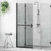 vidaXL Walk-in Duschwand Schwarz 80 x 6,5 x 190 cm