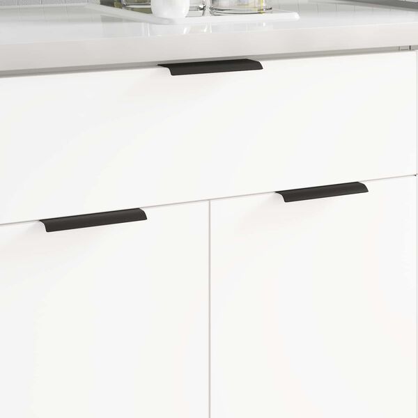 vidaXL Griff 2 pcs Schwarz 120 x 39,6 x 17 mm Aluminium