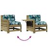 vidaXL 5-tlg. Garten-Lounge-Set mit Kissen Imprägniertes Kiefernholz