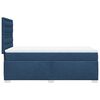 vidaXL Boxspringbett mit Matratze Blau 90x200 cm Stoff