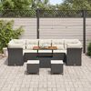 vidaXL Garten-Sofa-Set 10 pcs Schwarz Poly-Rattan