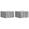 vidaXL Wandmontierter Nachttisch 2 Stk. Sonoma-Grau 33 x 34,5 x 20 cm
