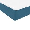 vidaXL Boxspringbett mit Matratze Dunkelblau 80x210 cm Samt