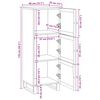 vidaXL Highboard mit Speicher Braun 40 x 33 x 110 cm Massivholz Mango